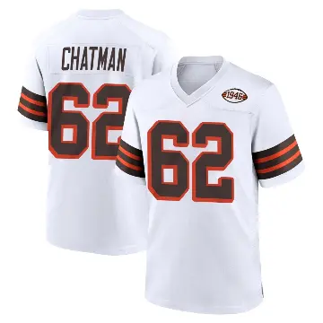 ＃62 Youth Elijah Chatman White Game Cleveland Browns 1946 Collection Alternate Jersey