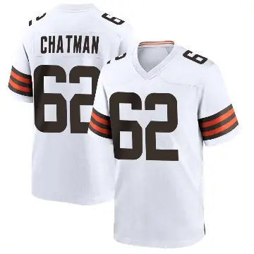 ＃62 Youth Elijah Chatman White Game Cleveland Browns Jersey