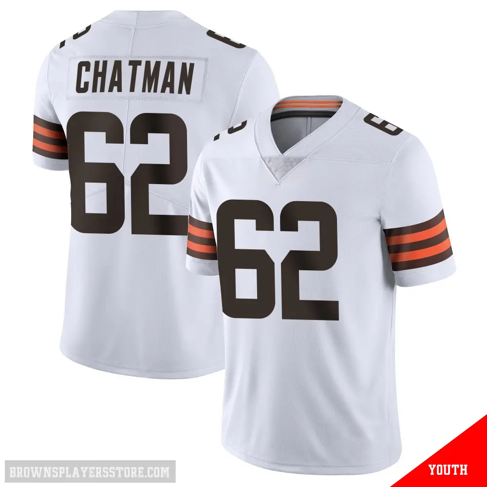 ＃62 Youth Elijah Chatman White Limited Cleveland Browns Vapor Untouchable Jersey