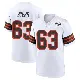 ＃63 Men's Jeremiah Byers White Game Cleveland Browns 1946 Collection Alternate Jersey