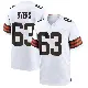 ＃63 Men's Jeremiah Byers White Game Cleveland Browns Jersey
