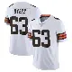 ＃63 Men's Jeremiah Byers White Limited Cleveland Browns Vapor Untouchable Jersey