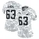 ＃63 Women's Jeremiah Byers Arctic Camo Limited Cleveland Browns 2024 Salute to Service Jersey