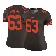 ＃63 Women's Jeremiah Byers Brown Legend Cleveland Browns Color Rush Jersey