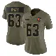 ＃63 Women's Jeremiah Byers Olive Limited Cleveland Browns 2025 Salute to Service Jersey