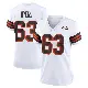 ＃63 Women's Jeremiah Byers White Game Cleveland Browns 1946 Collection Alternate Jersey