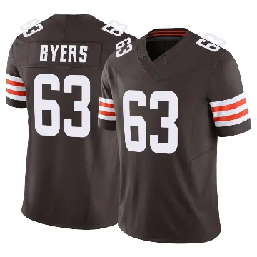 ＃63 Youth Jeremiah Byers Brown Limited Cleveland Browns Vapor F.U.S.E. Jersey