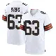＃63 Youth Jeremiah Byers White Game Cleveland Browns Jersey