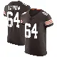 ＃64 Men's Brady Latham Brown Elite Cleveland Browns Vapor Jersey