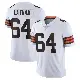 ＃64 Men's Brady Latham White Limited Cleveland Browns Vapor Untouchable Jersey