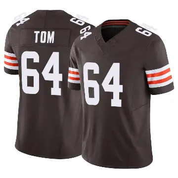 ＃64 Men's Cameron Tom Brown Limited Cleveland Browns Vapor F.U.S.E. Jersey