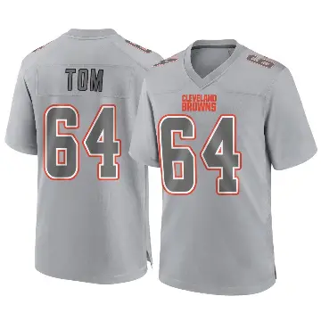＃64 Men's Cameron Tom Gray Game Cleveland Browns Atmosphere Fashion Jersey