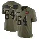 ＃64 Men's Cameron Tom Olive Limited Cleveland Browns 2025 Salute to Service Jersey