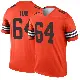 ＃64 Men's Cameron Tom Orange Legend Cleveland Browns Inverted Jersey
