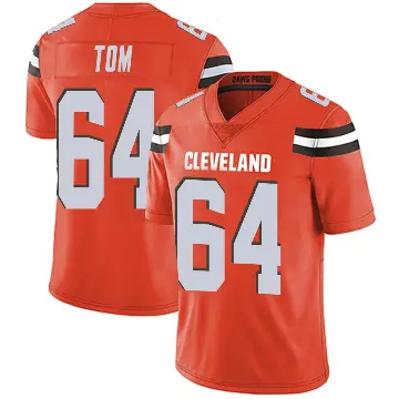 ＃64 Men's Cameron Tom Orange Limited Cleveland Browns Alternate Vapor Untouchable Jersey