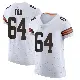＃64 Men's Cameron Tom White Elite Cleveland Browns Vapor Jersey