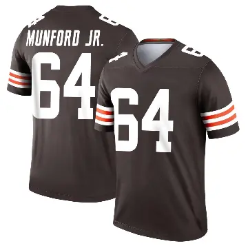 ＃64 Men's Thayer Munford Jr. Brown Legend Cleveland Browns Jersey