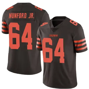 ＃64 Men's Thayer Munford Jr. Brown Limited Cleveland Browns Color Rush Jersey