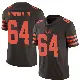 ＃64 Men's Thayer Munford Jr. Brown Limited Cleveland Browns Color Rush Jersey