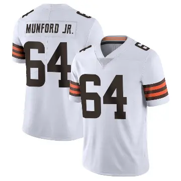＃64 Men's Thayer Munford Jr. White Limited Cleveland Browns Vapor Untouchable Jersey