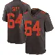 ＃64 Men's Tyreak Sapp Brown Game Cleveland Browns Alternate Jersey