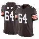 ＃64 Men's Tyreak Sapp Brown Limited Cleveland Browns Vapor F.U.S.E. Jersey