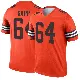 ＃64 Men's Tyreak Sapp Orange Legend Cleveland Browns Inverted Jersey
