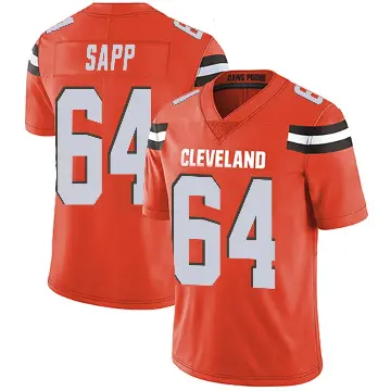 ＃64 Men's Tyreak Sapp Orange Limited Cleveland Browns Alternate Vapor Untouchable Jersey