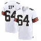 ＃64 Men's Tyreak Sapp White Game Cleveland Browns Jersey