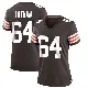＃64 Women's Brady Latham Brown Game Cleveland Browns Team Color Jersey