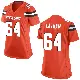 ＃64 Women's Brady Latham Orange Game Cleveland Browns Alternate Jersey