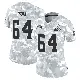 ＃64 Women's Cameron Tom Arctic Camo Limited Cleveland Browns 2024 Salute to Service Jersey