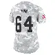 ＃64 Women's Cameron Tom Arctic Camo Limited Cleveland Browns 2024 Salute to Service Jersey