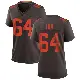 ＃64 Women's Cameron Tom Brown Game Cleveland Browns Alternate Jersey
