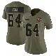 ＃64 Women's Cameron Tom Olive Limited Cleveland Browns 2025 Salute to Service Jersey