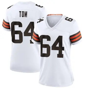 ＃64 Women's Cameron Tom White Game Cleveland Browns Jersey