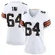 ＃64 Women's Cameron Tom White Game Cleveland Browns Jersey