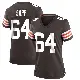 ＃64 Women's Tyreak Sapp Brown Game Cleveland Browns Team Color Jersey