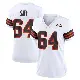 ＃64 Women's Tyreak Sapp White Game Cleveland Browns 1946 Collection Alternate Jersey