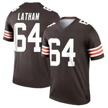 ＃64 Youth Brady Latham Brown Legend Cleveland Browns Jersey