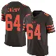 ＃64 Youth Brady Latham Brown Limited Cleveland Browns Color Rush Jersey