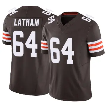 ＃64 Youth Brady Latham Brown Limited Cleveland Browns Vapor F.U.S.E. Jersey