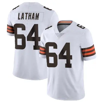＃64 Youth Brady Latham White Limited Cleveland Browns Vapor Untouchable Jersey