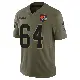 ＃64 Youth Cameron Tom Olive Limited Cleveland Browns 2025 Salute to Service Jersey