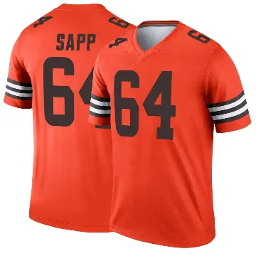 ＃64 Youth Tyreak Sapp Orange Legend Cleveland Browns Inverted Jersey