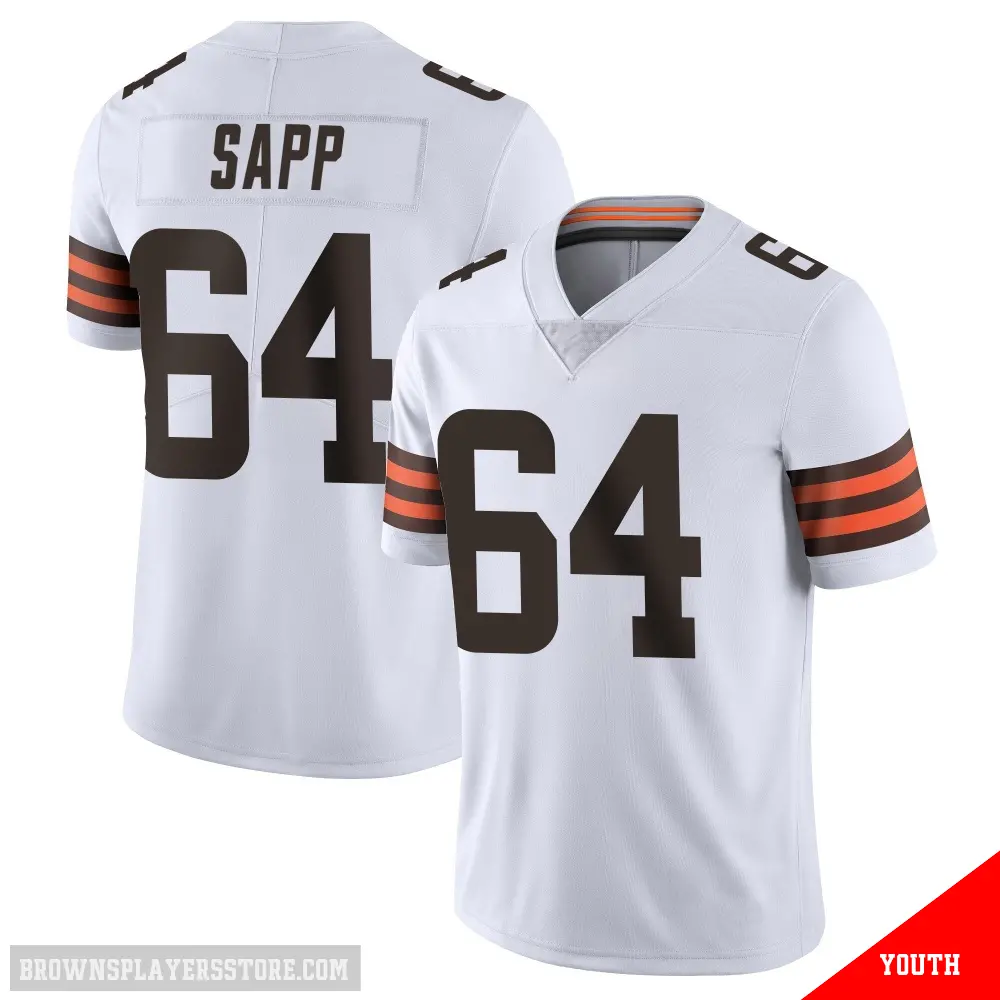 ＃64 Youth Tyreak Sapp White Limited Cleveland Browns Vapor Untouchable Jersey