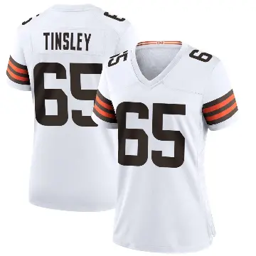 ＃65 Women's Dartanyan Tinsley White Game Cleveland Browns Jersey