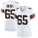 ＃65 Women's Dartanyan Tinsley White Game Cleveland Browns Jersey