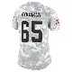 ＃65 Women's Kingsley Eguakun Arctic Camo Limited Cleveland Browns 2024 Salute to Service Jersey