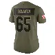 ＃65 Women's Kingsley Eguakun Olive Limited Cleveland Browns 2025 Salute to Service Jersey